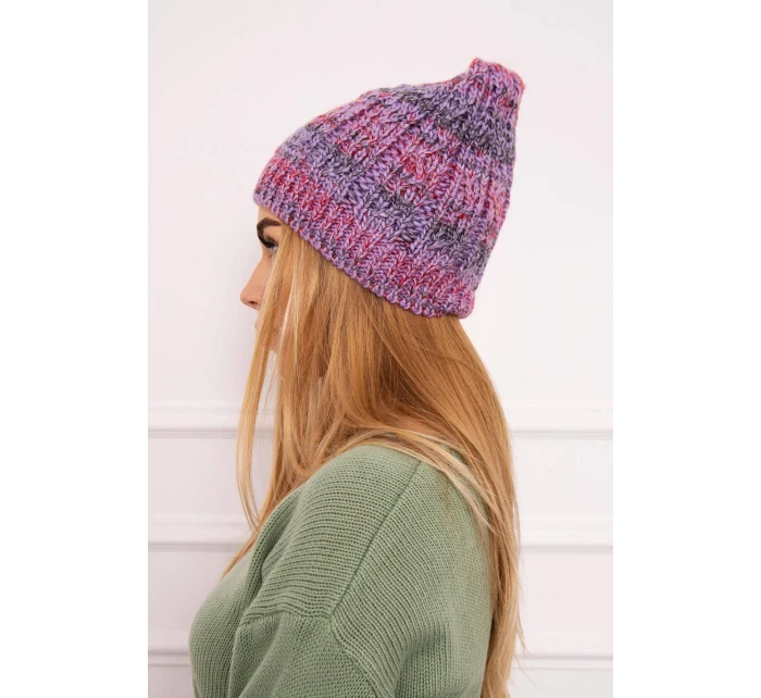 Fleecová čepice Melisa K241 fialová+červená Fleecová čepice Melisa K241 fialová+červená