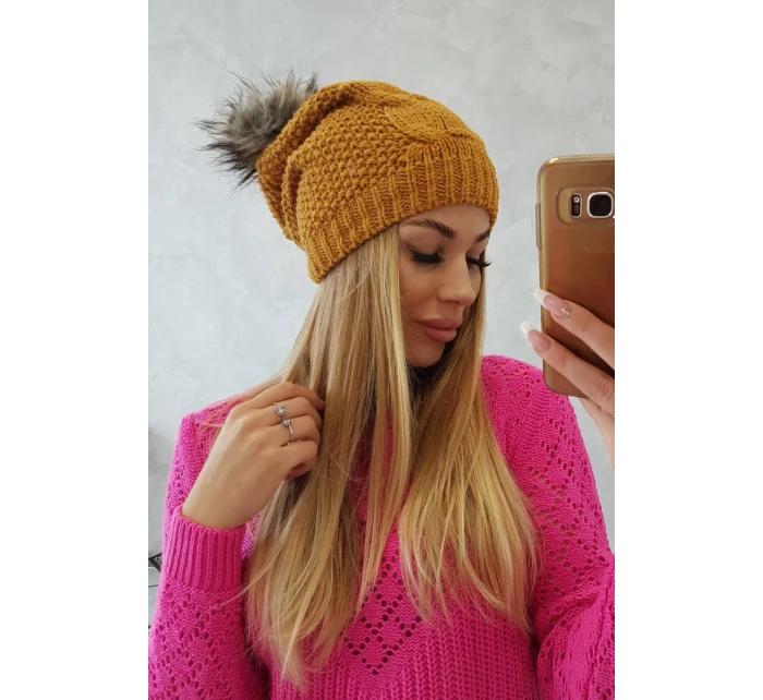 Sandra K210 hořčicová fleecová čepice Sandra K210 hořčicová fleecová čepice