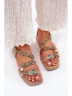 Dámské Sandály Se  Eko  Béžové model 21693442 - Artiker