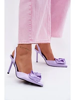 Dámské sandály na podpatku s  fialové Irina model 22107380 - Boto