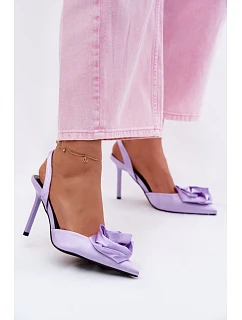 Dámské sandály na podpatku s  fialové Irina model 22107380 - Boto