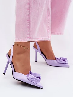 Dámské sandály na podpatku s  fialové Irina model 22107380 - Boto