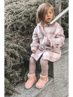 Dětské Teplé Sněhule Semišové Růžové Gooby Dětské Teplé Sněhule Semišové Růžové Gooby