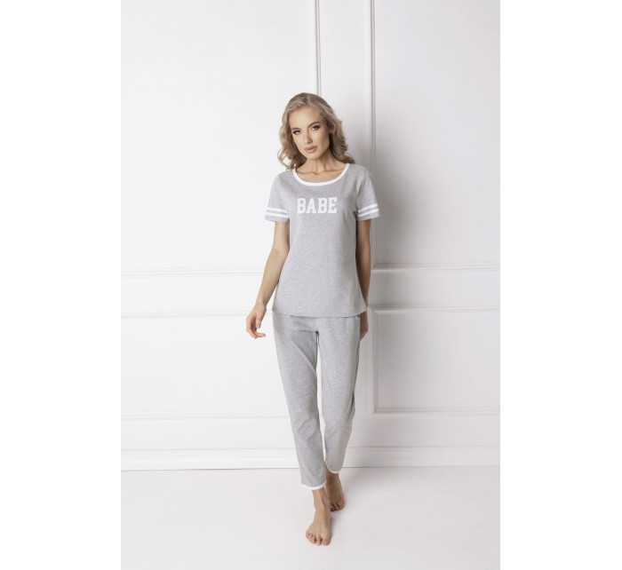 model 17599184 Dlouhé šedé pyžamo - Aruelle