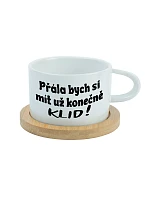 PŘÁLA BYCH SI MÍT UŽ KONEČNĚ KLID! - bílý  hrníček makronka 200 ml