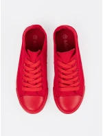 Komfortní červené tenisky dámské bez podpatku Komfortní červené tenisky dámské bez podpatku
