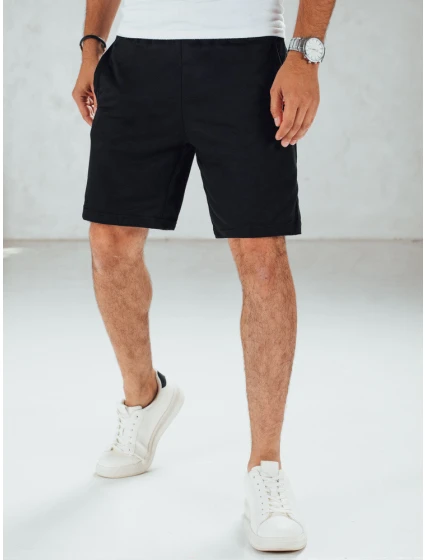 Pánské černé teplákové šortky FashionStreet SX2512 Pánské černé teplákové šortky FashionStreet SX2512