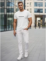 Tshirt męski z nadrukiem casual biały model 22186912 - FashionStreet Tshirt męski z nadrukiem casual biały model 22186912 - FashionStreet