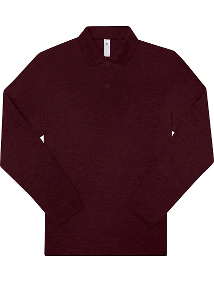 B&C My Polo 210 LSL Piqué polo s dlouhým rukávem z těžké bavlny 01.U427 heather burgundy B&C My Polo 210 LSL Piqué polo s dlouhým rukávem z těžké bavlny 01.U427 heather burgundy