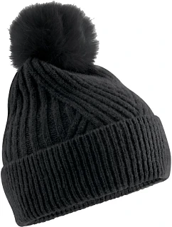 B Pletená čepice s bambulí 53.0 black model 22452829 - Beechfield
