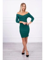 Přiléhavé šaty s výstřihem do V zelené Přiléhavé šaty s výstřihem do V zelené