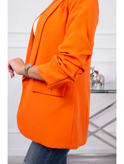 Sako s klopami elegantní oranžové Sako s klopami elegantní oranžové