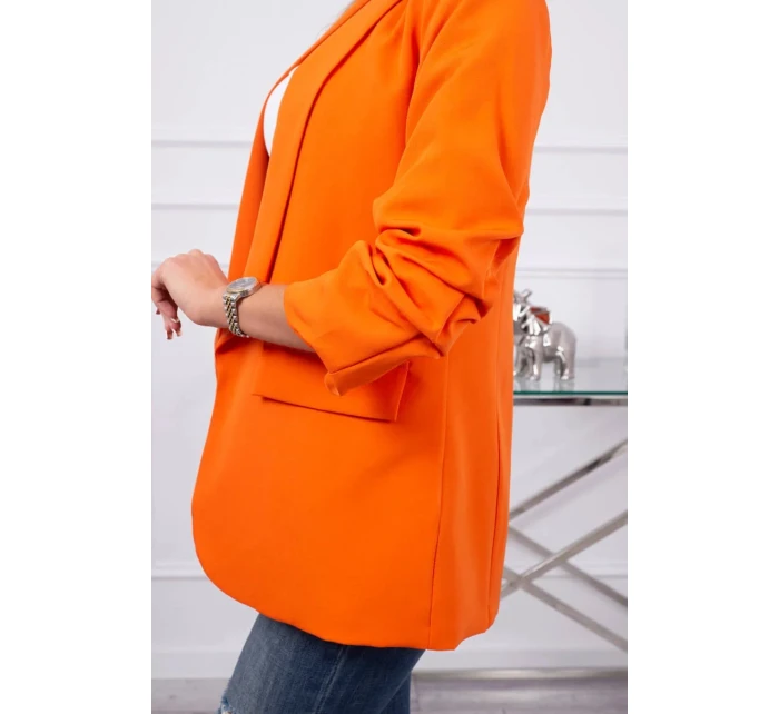 Sako s klopami elegantní oranžové Sako s klopami elegantní oranžové