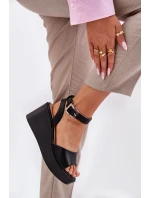 Dámské Sandály Na Klínu Černé model 21696121 - Boto Dámské Sandály Na Klínu Černé model 21696121 - Boto