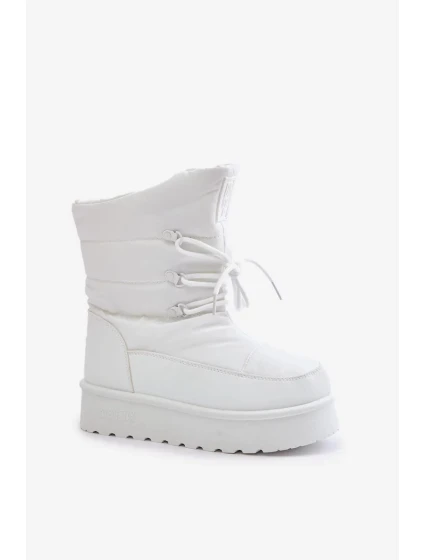 Sněhule Na Platformě Na Zip Big Star OO274886 Bílé