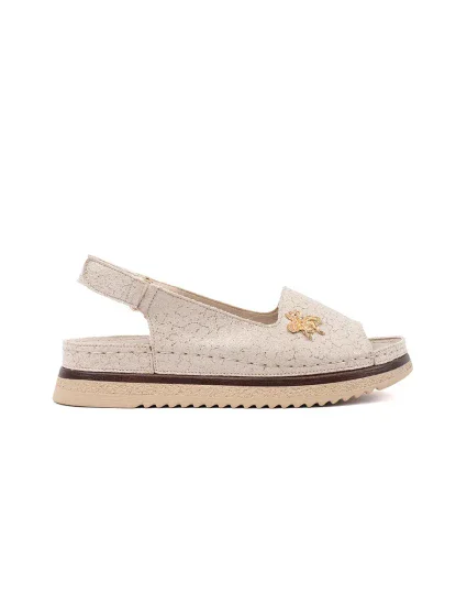 Krásné dámské  sandály hnědé platforma