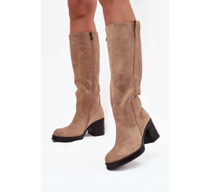 Kozačky na podpatku  model 220225 Step in style