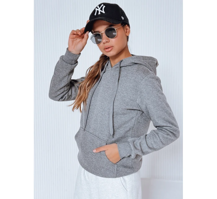 Dámská mikina BASIC s kapucí antracitová BY0172