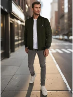 Pánská přechodná bunda bomber zelená FashionStreet TX5018