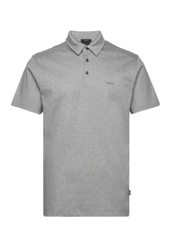 Pánská polokošile BOSS Palosh 30 silver slim fit šedá (50471335-041)
