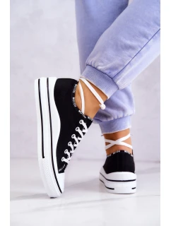 Dámské zavazováním tenisky Černá model 21579442 - S.Barski