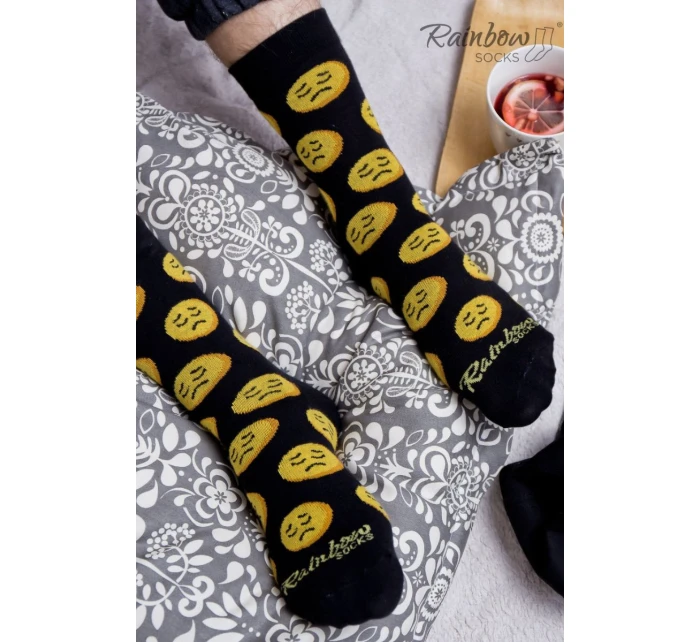 Duhové Ponožky Emotikony Smiley Sadness Brainy 3 Páry