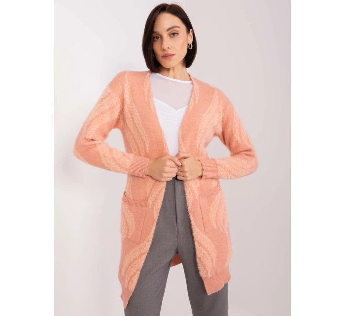 Sweter AT SW model 19040950 ciemny różowy - FPrice Sweter AT SW model 19040950 ciemny różowy - FPrice