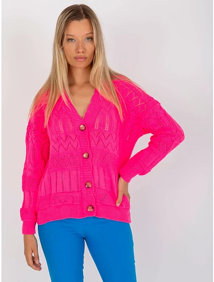 Dámský svetr LC SW model 17650095 fluo růžový - FPrice