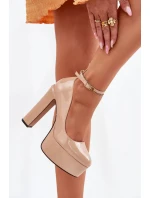 Dámské lodičky na sloupku C-240 béžová - Step in style Dámské lodičky na sloupku C-240 béžová - Step in style