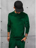 Pánská zelená velurová mikina Dstreet model 21967331 - FashionStreet