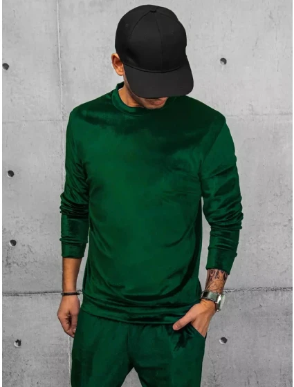 Pánská zelená velurová mikina Dstreet model 21967331 - FashionStreet