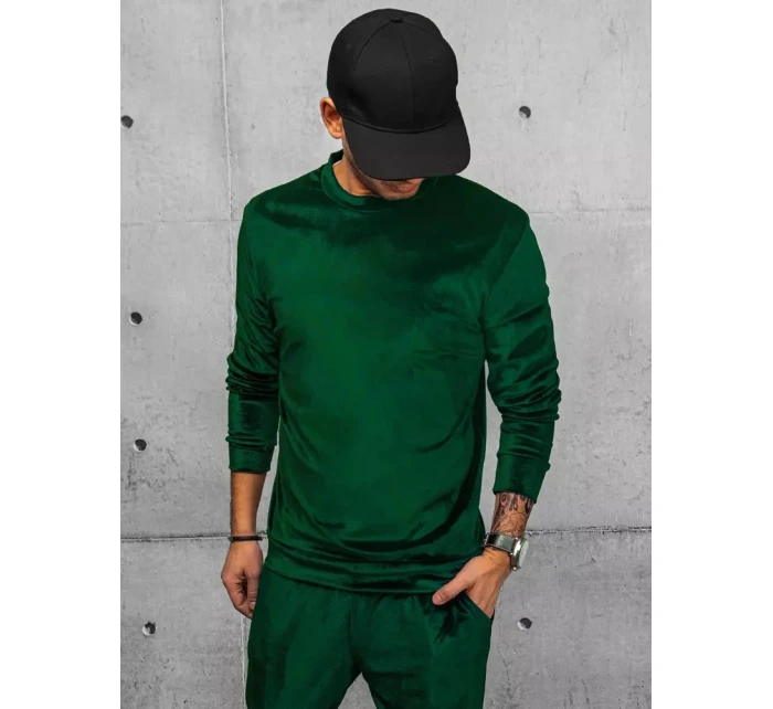 Pánská zelená velurová mikina Dstreet model 21967331 - FashionStreet