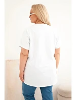 Dámská bavlněná halenka Plus Size s model 22185747 bílá - K-Fashion Dámská bavlněná halenka Plus Size s model 22185747 bílá - K-Fashion