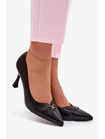 Podpatky s ozdobným detailem Vinceza 62291 Černé