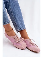 Semišové Nízké Dámské Tenisky Big Star model 22095384 Růžové - Big Star Shoes