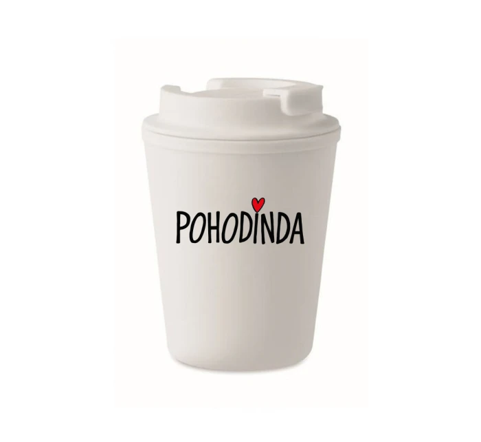 POHODINDA - bílý termohrnek 300 ml