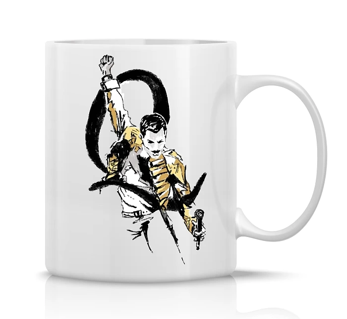 FREDDIE MERCURY - klasický bílý keramický hrníček 300 ml FREDDIE MERCURY - klasický bílý keramický hrníček 300 ml