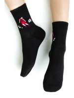 Chlapecké vzorované ponožky 014 BLACK 26-28