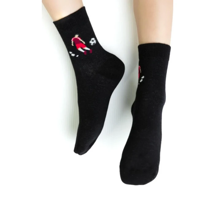 Chlapecké vzorované ponožky 014 BLACK 26-28