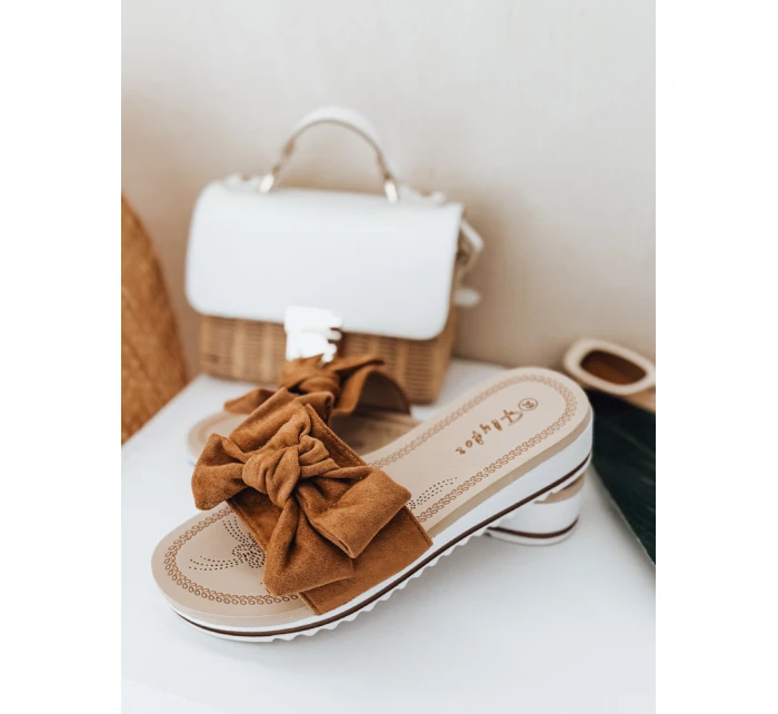 Dámské žabky LOVESLIDE camel FashionStreet ZY0996