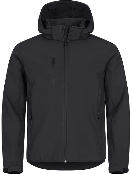 Clique Classics Softshell Hoody M Pánská 3-vrstvá softshellová bunda s kapucí 67.0912 black Clique Classics Softshell Hoody M Pánská 3-vrstvá softshellová bunda s kapucí 67.0912 black