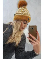 Čepice model 18743798 zlatá - K-Fashion Čepice model 18743798 zlatá - K-Fashion