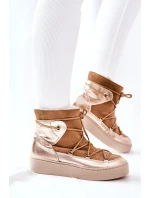 Zateplené Semišové Sněhule Camel model 21570861 - Boto