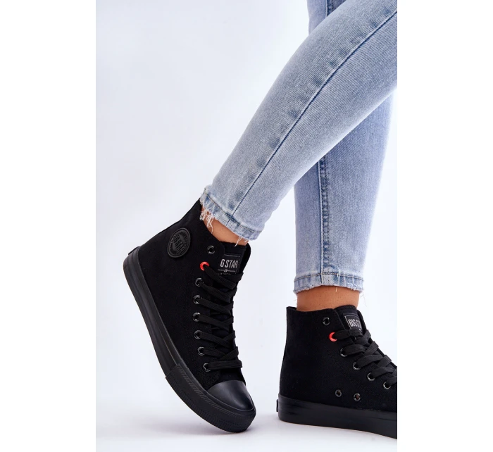Dámské klasické vysoké tenisky Big Star model 21611825 Černé - Big Star Shoes Dámské klasické vysoké tenisky Big Star model 21611825 Černé - Big Star Shoes
