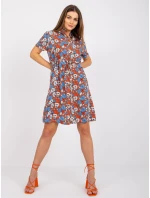 Šaty D73781M30312A hnědé Šaty D73781M30312A hnědé