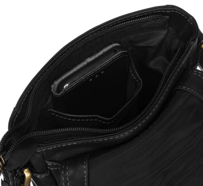 Pánské kabelky [DH] Kožená taška PTN TB 7032 COM BLAC černá