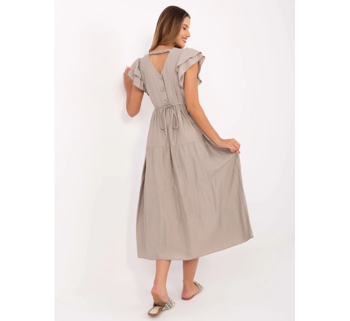 Sukienka MI SK model 21142006 beżowy - FPrice Sukienka MI SK model 21142006 beżowy - FPrice