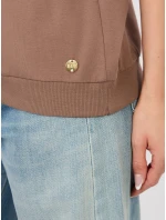 Bluzka RV BZ model 22022482 biało brązowy - FPrice Bluzka RV BZ model 22022482 biało brązowy - FPrice