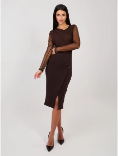 Sukně RV SD 7847.80 tmavě hnědá