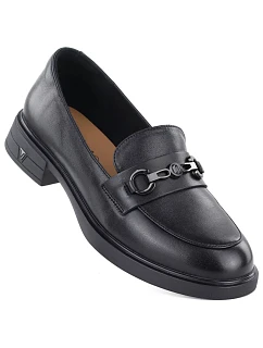 Dámské kožené polobotky black model 22060121 - VINCEZA